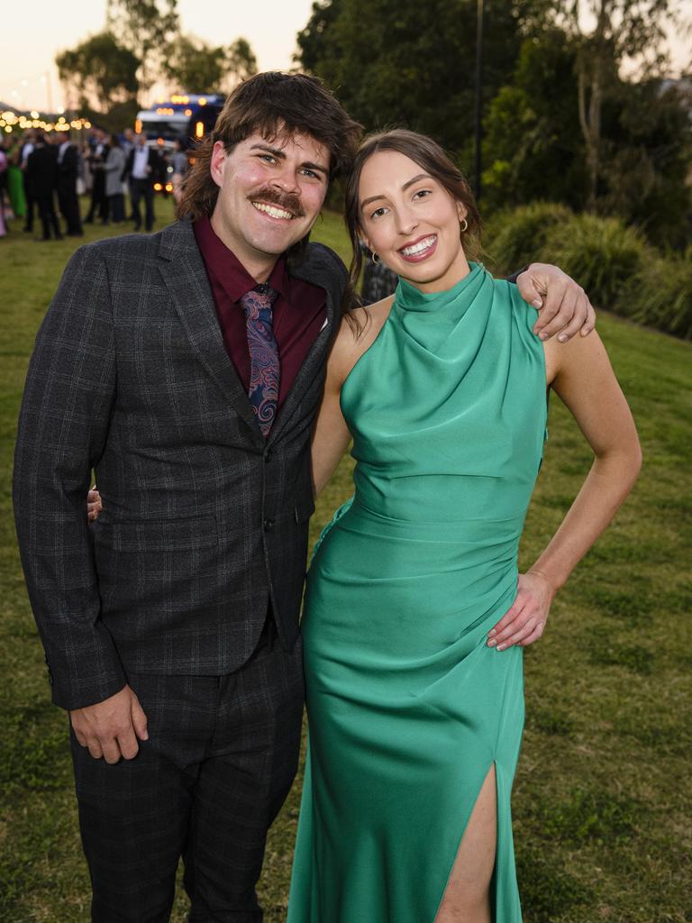Jayden Blaxland and Chloe Scotney at the LifeFlight Toowoomba Gala at The Goods Shed, Saturday, May 24, 2025. Picture: Kevin Farmer