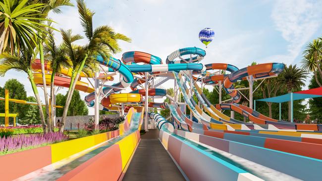 Dreamworld will on Friday reveal details of six new water slides planned for WhiteWater World.