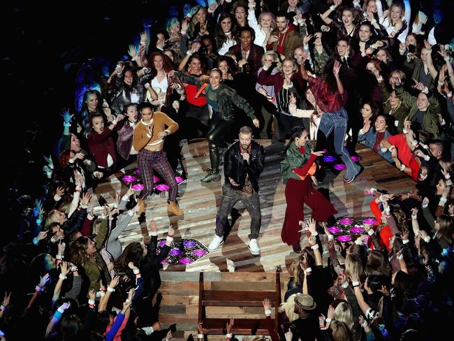 Justin Timberlake performs during the Pepsi Super Bowl LII Halftime Show at U.S. Bank Stadium on February 4, 2018 in Minneapolis, Minnesota. (Photo by Christian Petersen/Getty Images)