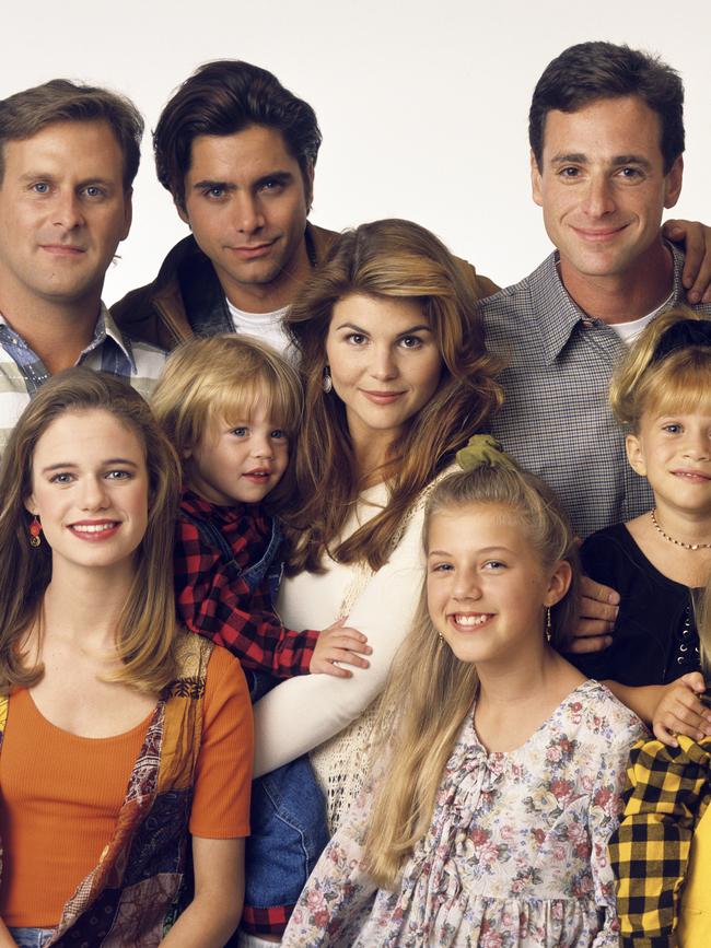 Coulier (back left) with the cast of <i>Full House</i>. Picture: Bob D'Amico/ABC via Getty Images