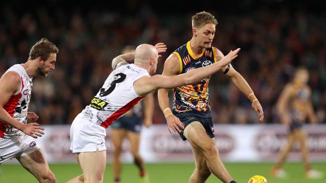 Hately has overcome a nagging groin problem. Picture: Sarah Reed/AFL Photos via Getty Images