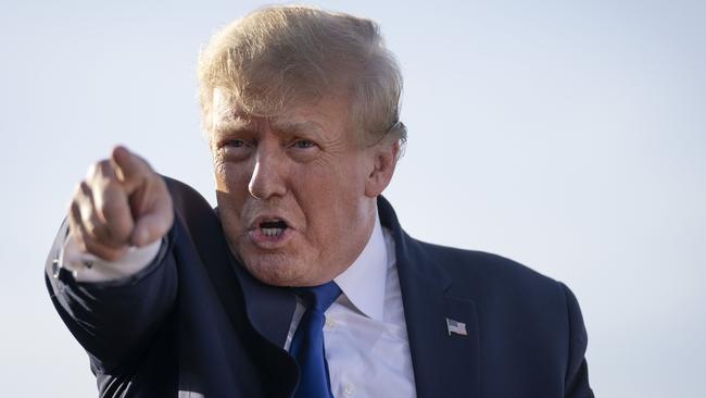 Donald Trump at a rally in Delaware, Ohio. Picture: AFP.