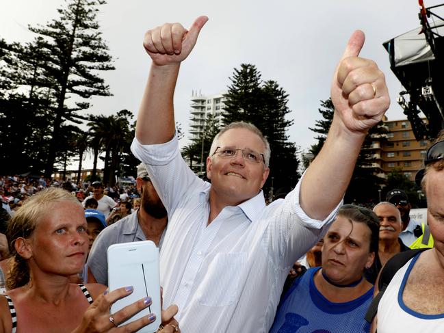 Australia Day in Cronulla. Crowds flock to get their selfie with  Prime Minister Scott Morrison at Cronulla Beach. Photos by Chris Pavlich for The Daily Telegraph