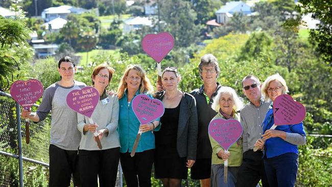 Little haven walk Jared Weier, Ray Smith, Sue Manton, Brandy Murley, Peter Anderson, Bronwyn McFarlane, Ray Curry and Narelle Griffiths. Picture: Renee Albrecht