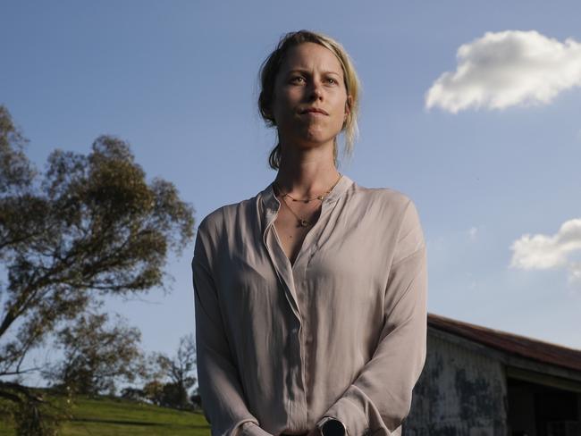 Portrait of Virginia Tapscott at her home in Bowna, in regional New South Wales. Virginia has written her account of childhood sexual abuse. Picture by Sean Davey.