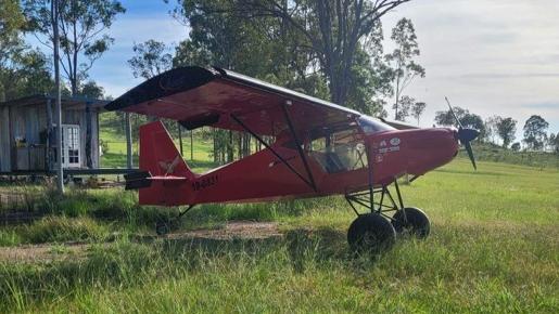 The bush aircraft SuperStol in a paddock. Photo: Phill Hargreaves