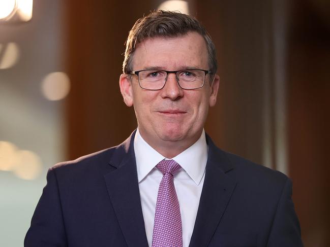 CANBERRA, AUSTRALIA NewsWire Photos, AUGUST 24, 2021: Minister for Education and Youth Alan Tudge speaks on morning TV at Parliament House in Canberra. Picture: NCA NewsWire / Gary Ramage