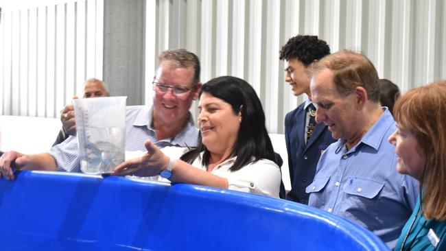 Education Minister Grace Grace visited Rockhampton to officially open the new Rockhampton State High School Aquaculture Centre.