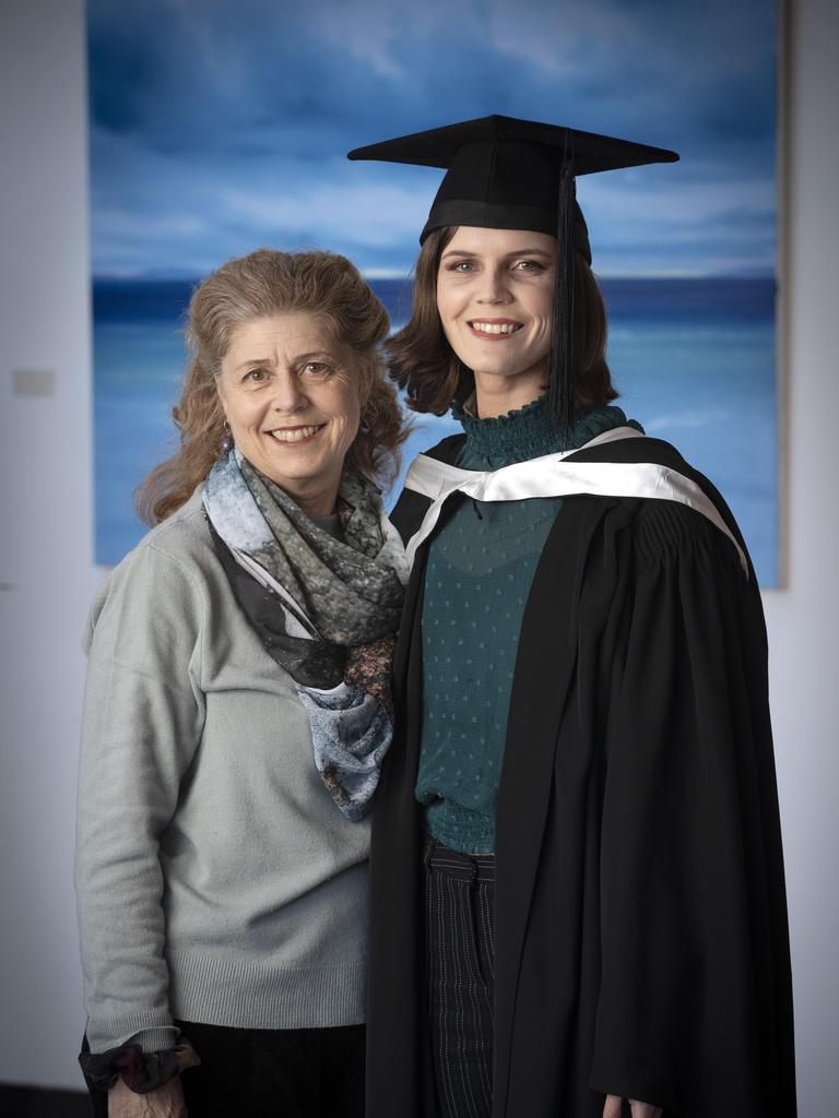 UTAS Graduation at the Hotel Grand Chancellor Hobart, Carole and Madeleine Taylor both of Hobart. Picture: Chris Kidd