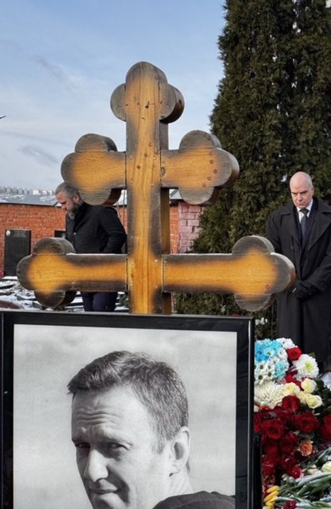 Australia's ambassador to Russia John Geering has laid flowers at Mr Navalny’s grave. Picture: Australian Embassy in Russia