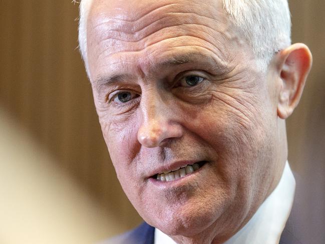 Prime Minister Malcolm Turnbull speaks to the media following a tour of the Peter McCallum Cancer Centre in Melbourne, Monday, July 16, 2018. (AAP Image/Daniel Pockett) NO ARCHIVING