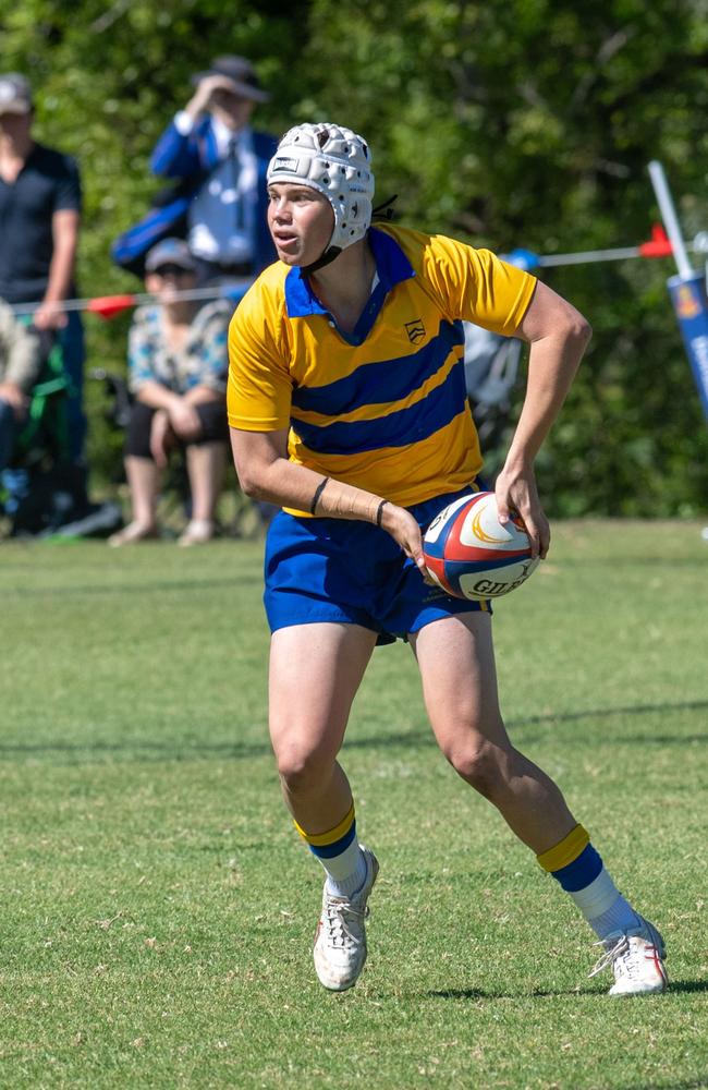 Downlands 16B vs TGS 16B. 2024 O'Callaghan Cup day at Downlands College. Photo by Nev Madsen