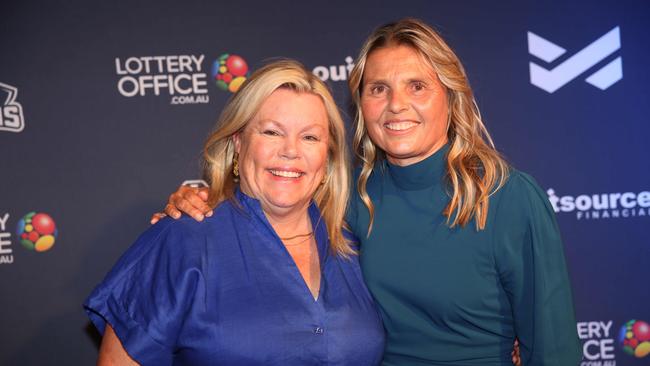 Sarah Lolesio and Karyn Murphy at the Gold Coast Titans NRLW 2025 Season Launch at Isoletto The Star Gold Coast. Picture, Portia Large.