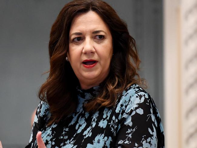 BRISBANE, AUSTRALIA - NewsWire Photos - JUNE 16, 2021.Queensland Premier Annastacia Palaszczuk speaks during Question Time at Parliament House.Picture: NCA NewsWire / Dan Peled