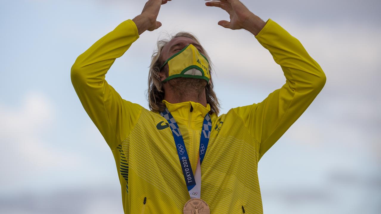 Owen Wright won bronze at the Tokyo Olympics. Picture: Olivier Morin - Pool/Getty Images