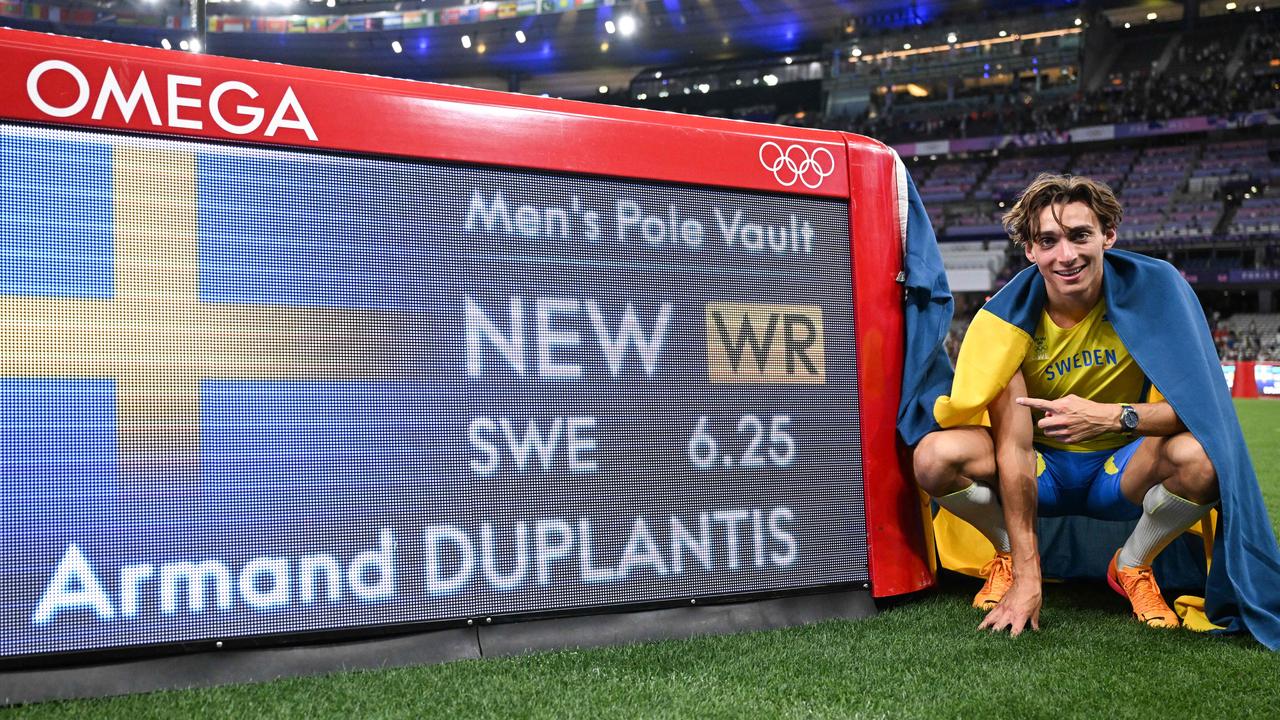 Sweden's Armand Duplantis set his ninth world record in Paris. Picture: Kirill Kudryavstev/AFP