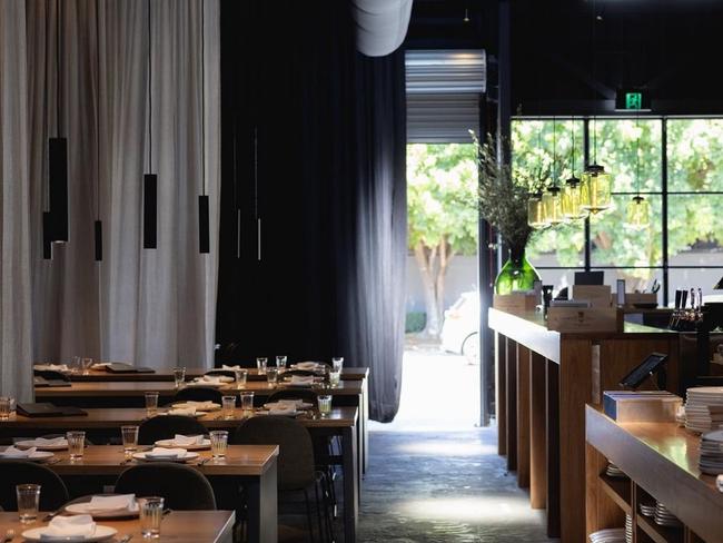 The dining room at Bosco, Newstead.