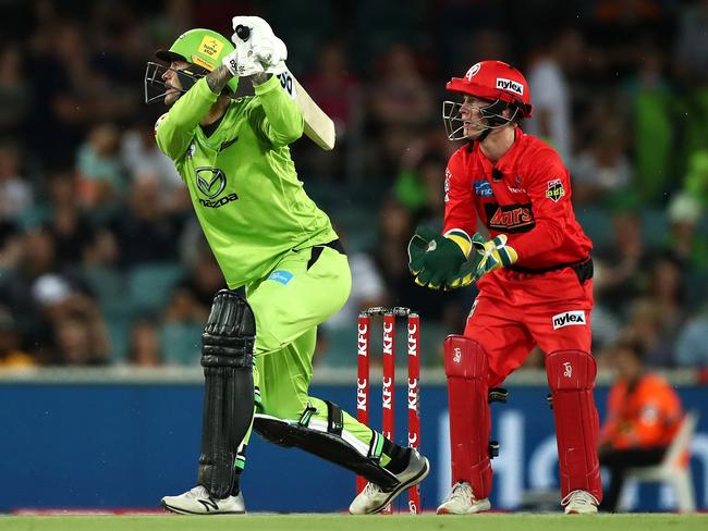 Alex Hales hits out against the Melbourne Renegades. Picture: Getty Images