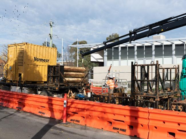 Micro tunnelling at Clayton as part of construction on SRL East. Picture: Suburban Rail Loop Authority