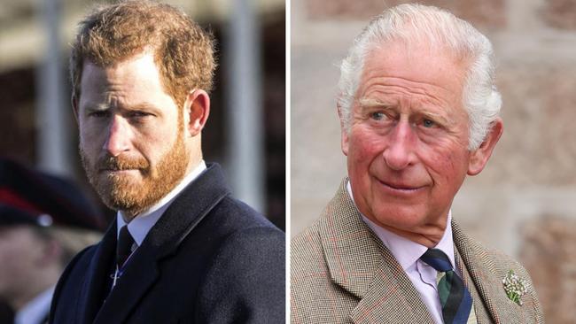 Prince Harry alongside his father, Prince Charles. Harry says there have been “significant tensions” with the Queen’s aides.