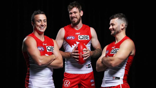 Sydney recruits (from left) Lewis Taylor, Kaiden Brand and Sam Gray. Picture: Tim Hunter