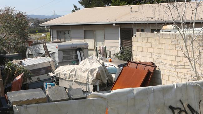 A Hallam South property was cleaned up by council workers five times in 20 years. Picture: David Crosling