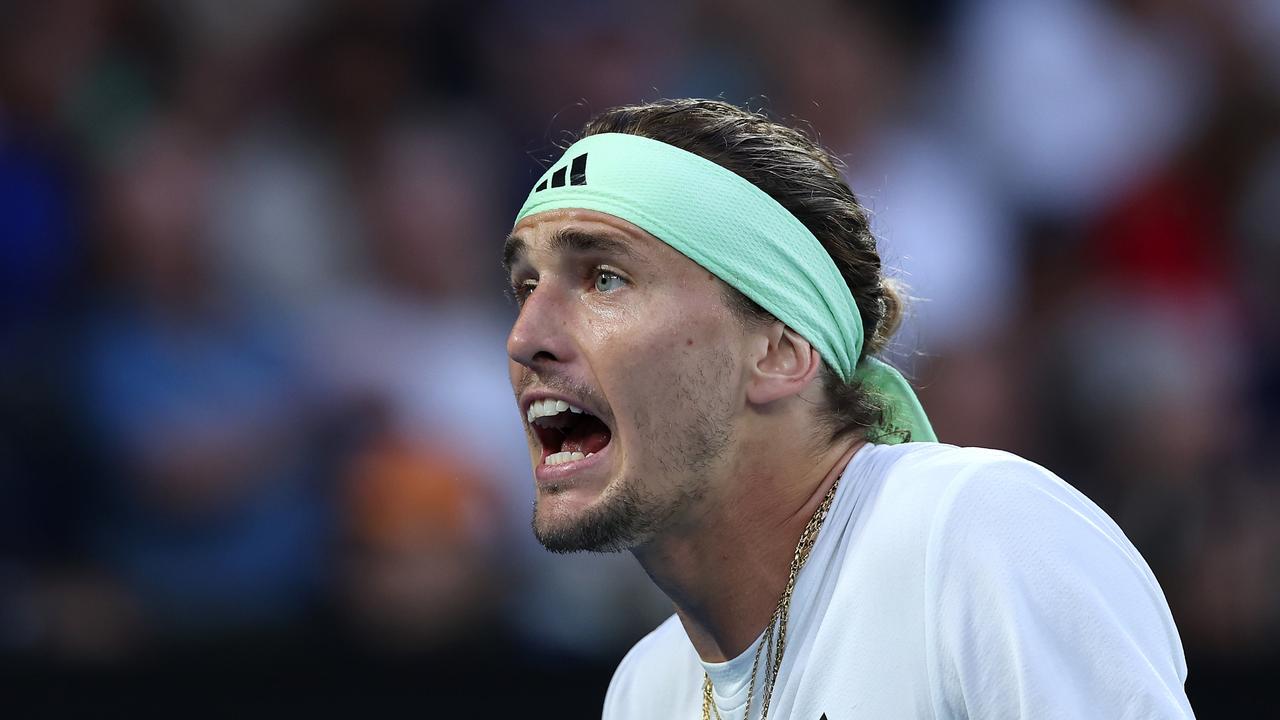 Zverev was feeling the pressure. Photo by Cameron Spencer/Getty Images