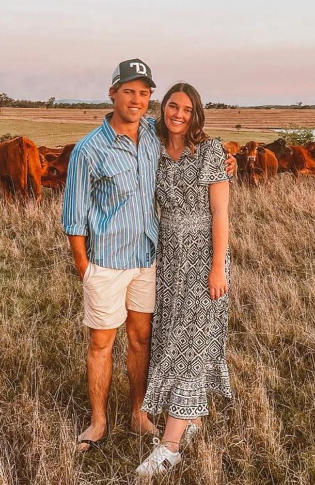 Binowee Family Grazing's Cam and Tilly Griffin have been nominated as one of Burnett's most influential personalities for their rapid social media success, showcasing regenerative grazing practices in a fresh and engaging way. Picture: Facebook.