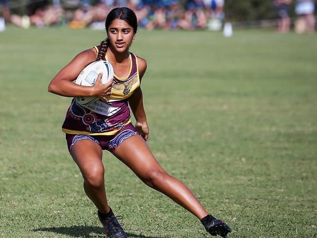 Davina Raghvani of the Hills Junior State Cup Touch Football team. Picture: Kathryn Johnston Photography