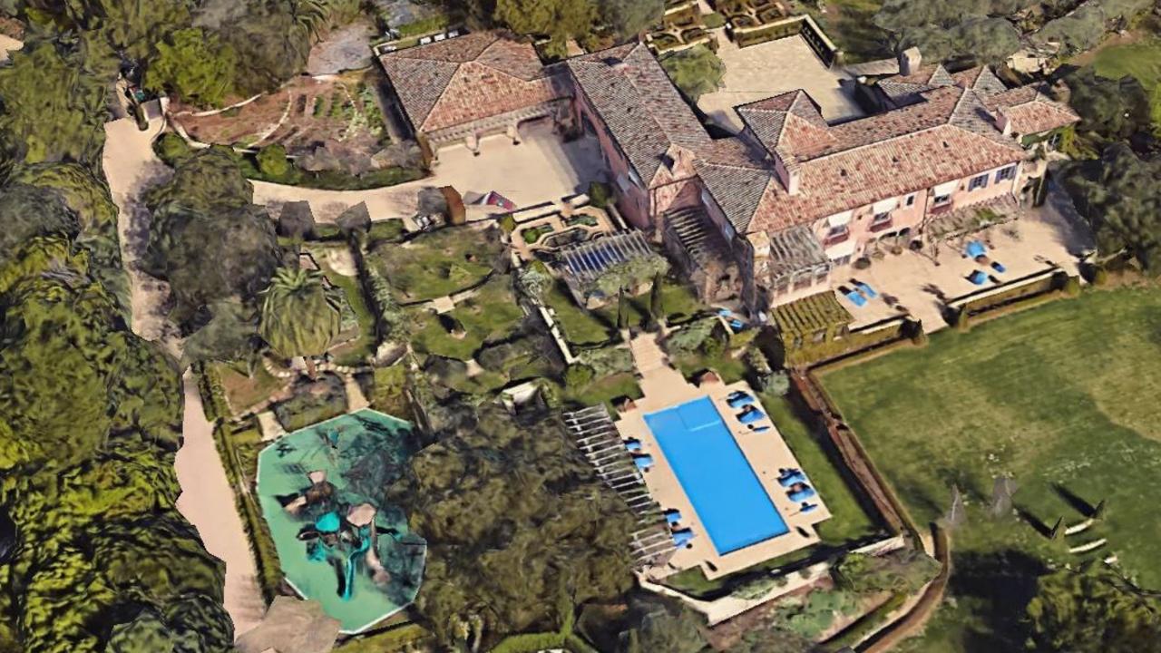 Prince Harry and Meghan Markle’s Montecito estate. Picture: Google Maps