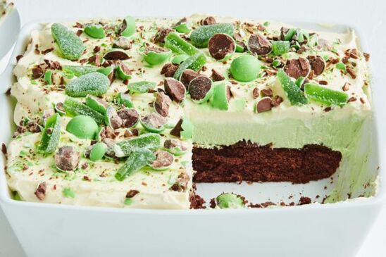 Choc mint dessert lasagne