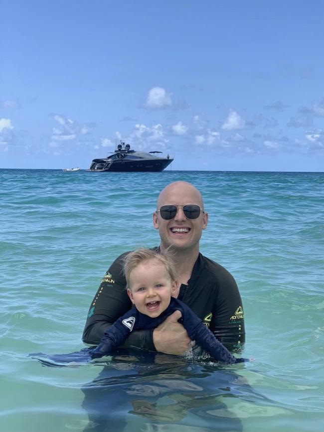 Proud dad Gary Ablett with Levi. Pic: Instagram