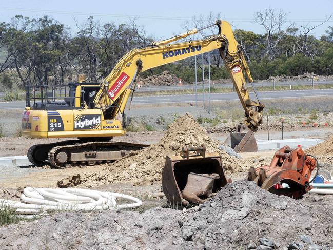 Civil construction at airport roundabout.  Picture Chris Kidd