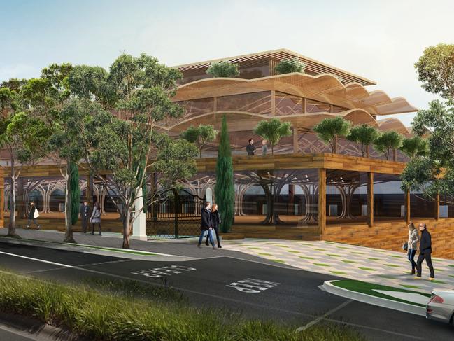 An artist’s impression of a possible development at the old Eltham Shire office site which council hopes to fund with some of the land sale money.