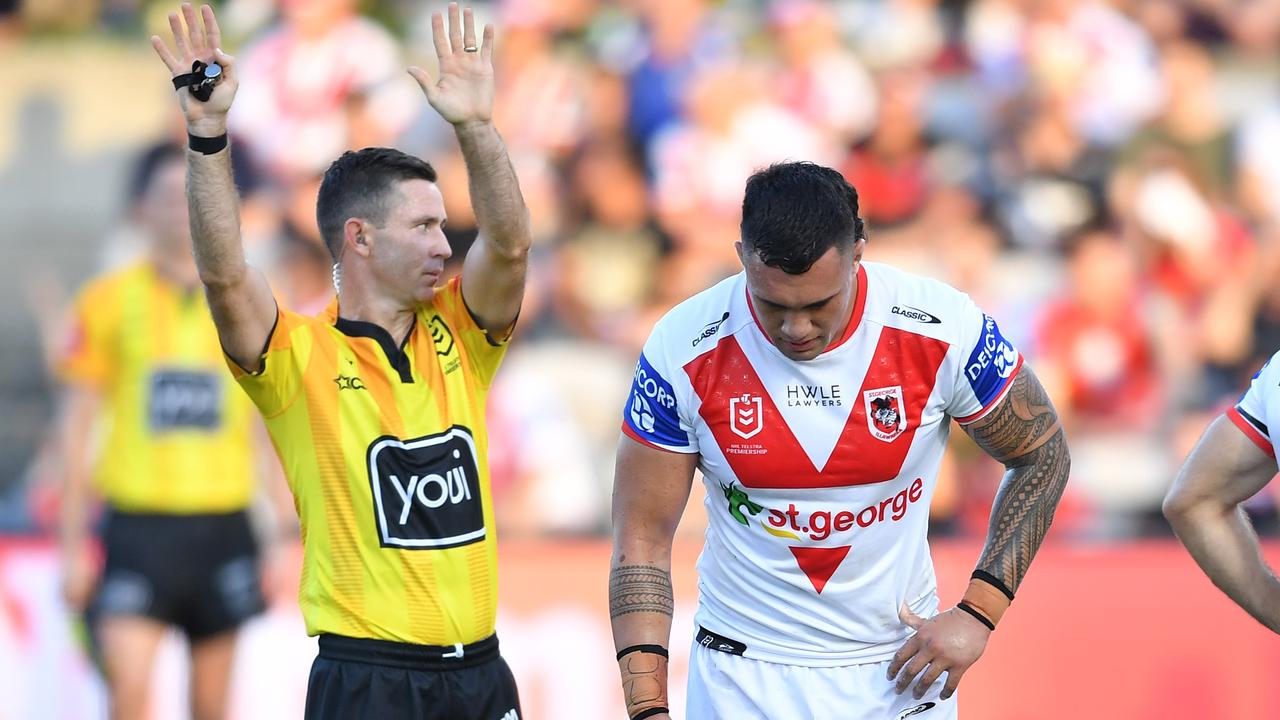 Jaydn Su’A has had his troubles with sin bins and suspension this season. Picture: NRL Photos