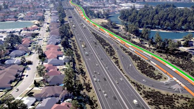 Artist impressions of the $1 billion Gold Coast M1 upgrade between Varsity Lakes and Tugun. Picture: Supplied