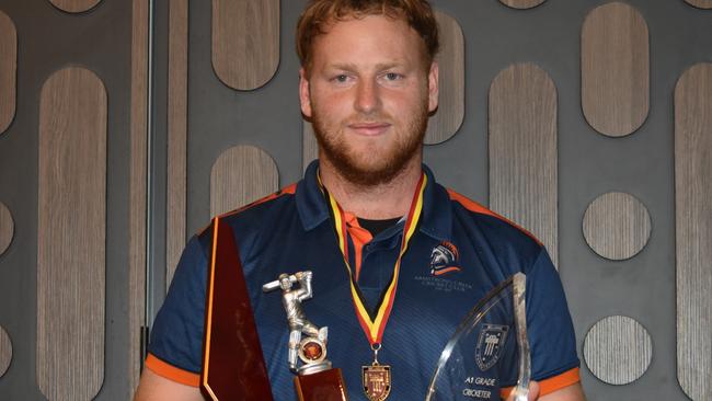 Armstrong Creek batter Clay Mulgrew won the Ray Menzies Medal. Picture: Mark Heenan.