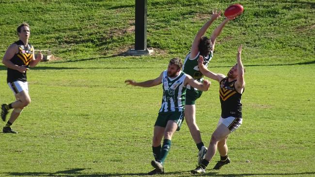 Action from Ingle Farm’s A grade game against Golden Grove. Picture: Supplied, Ingle Farm Facebook page