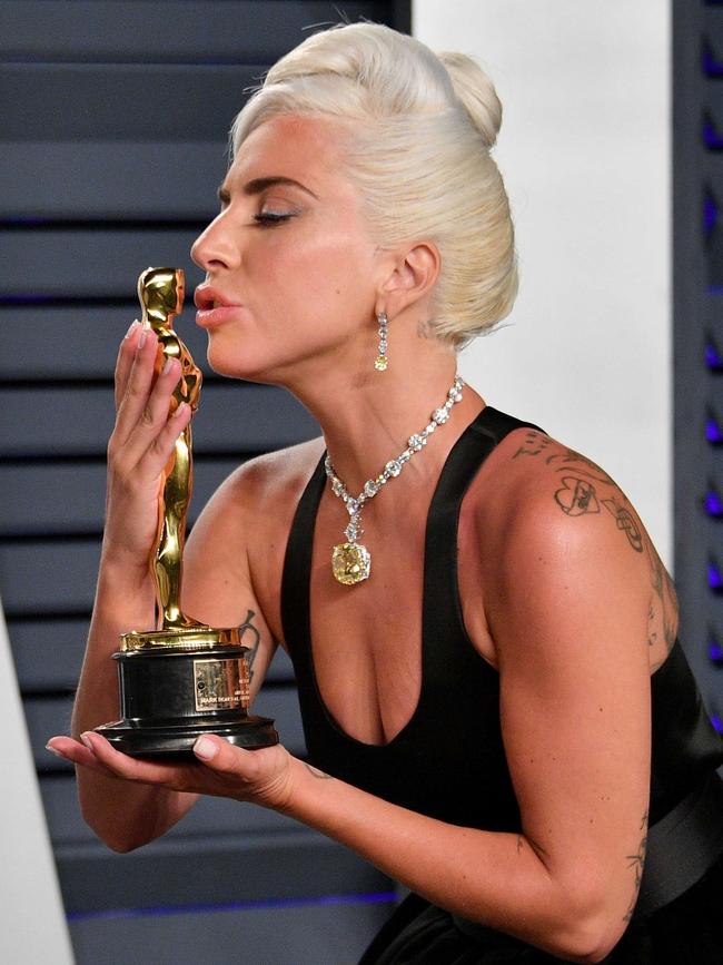 Lady Gaga won Best Original Song for Shallow at the 2019 Oscars. Picture: Dia Dipasupil/Getty Images/AFP