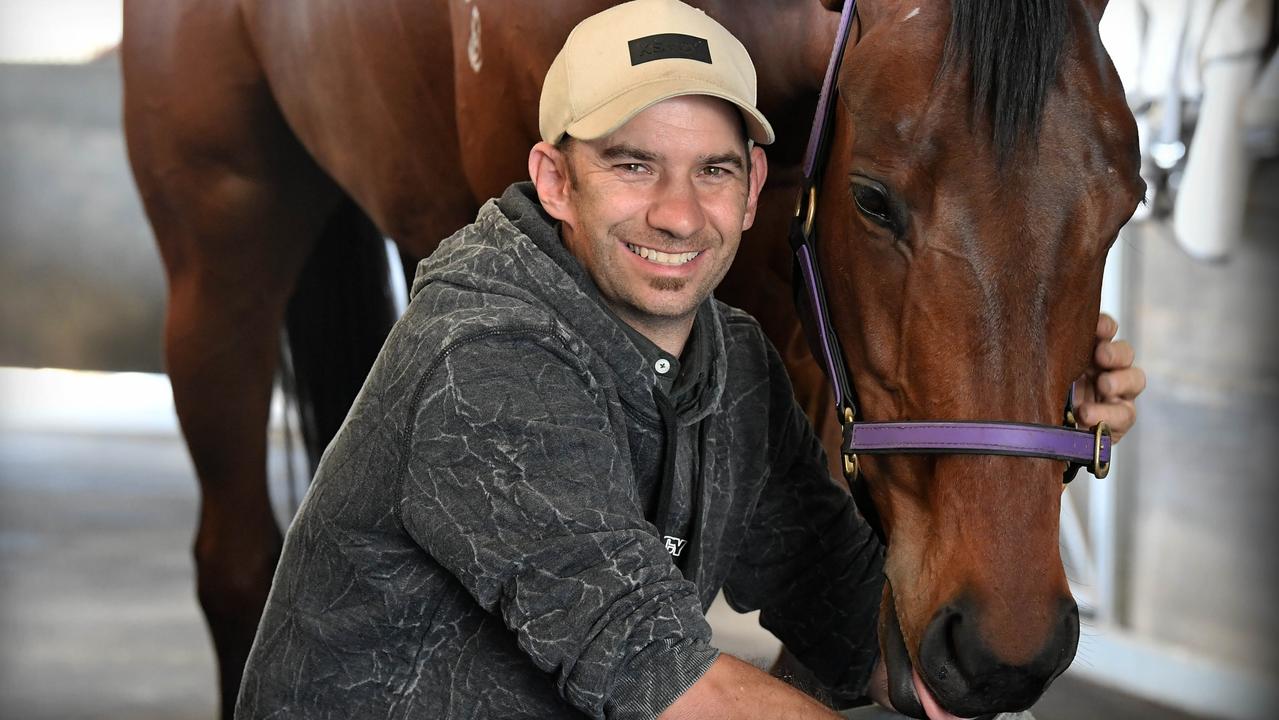 Sunshine Coast racing trainer Damien Batters says there’s plenty of excitement surrounding his stables newly acquired runner, Giant Thunder. Picture: Patrick Woods.