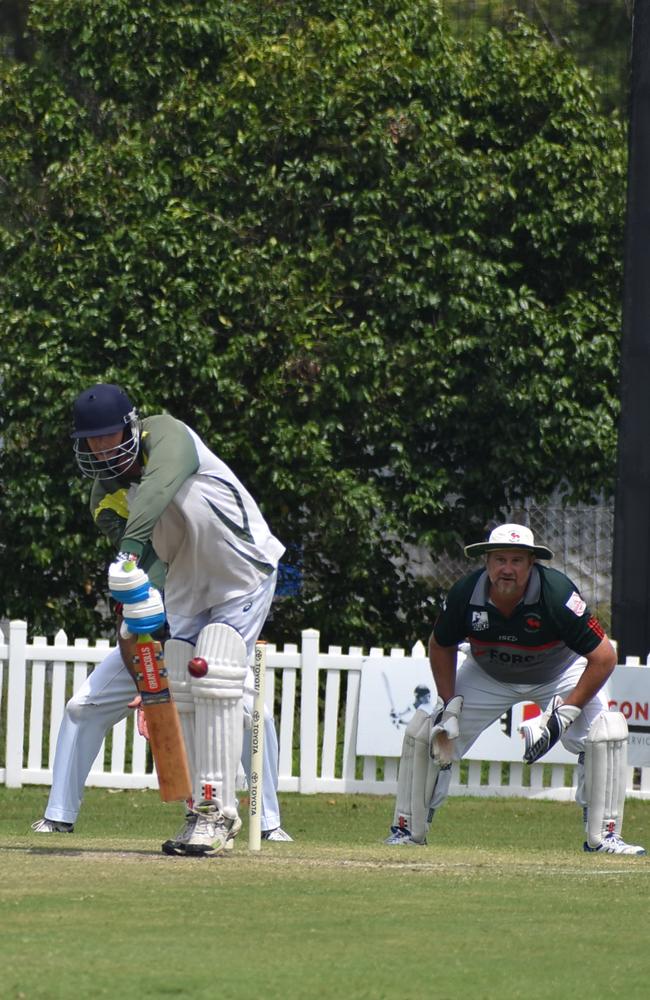 Brodie Lyon in the Mackay Cricket 3rd Grade one day shield semi-finals Pinnacle v Walkerston, Saturday, March 19, 2022. Picture: Tara Miko