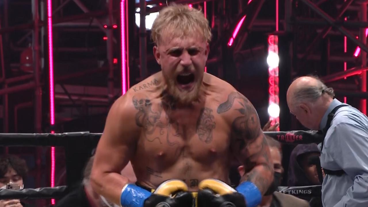 Jake Paul delivered a knockout right-hook to take care of Ben Askren. Photo: Fox Sports.