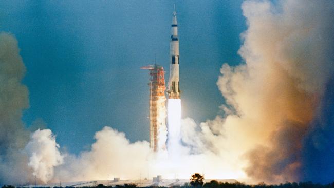 The Apollo 9 space vehicle is launched from Pad A, Launch Complex 39, Kennedy Space Centre on March 3, 1969. Picture: NASA