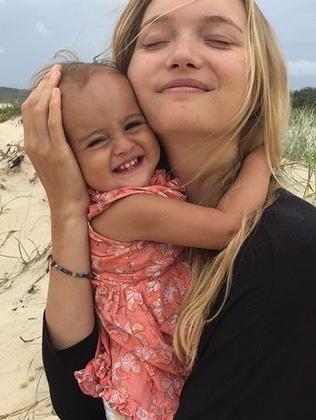 Model Gemma Ward with her daughter Nahla. Picture: Instagram