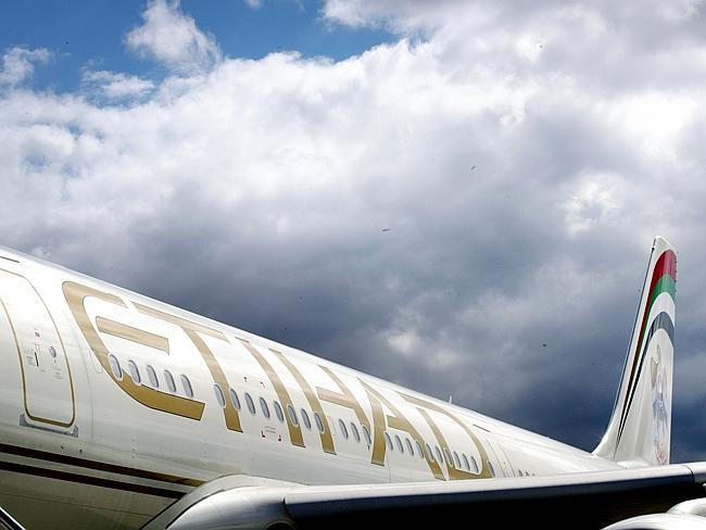 An Etihad plane.