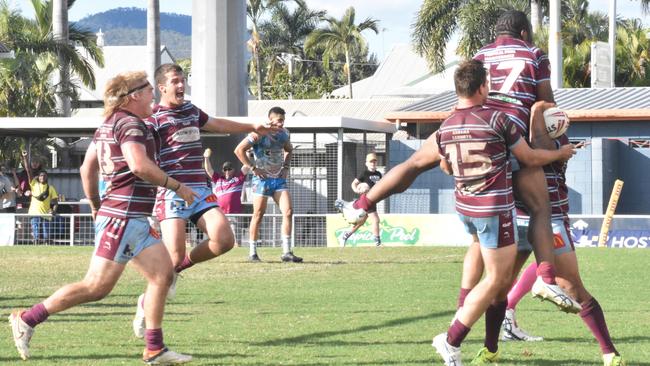 Celebration time for the CQ Capras after their amazing comeback in their elimination final.