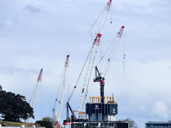 Construction work on the Crown casino at Barangaroo earlier this month. Source: AAP /Brendan Esposito