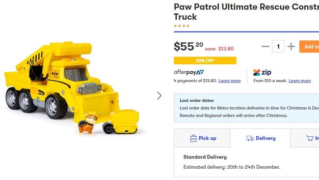 Paw Patrol’s Ultimate Rescue Construction Truck.