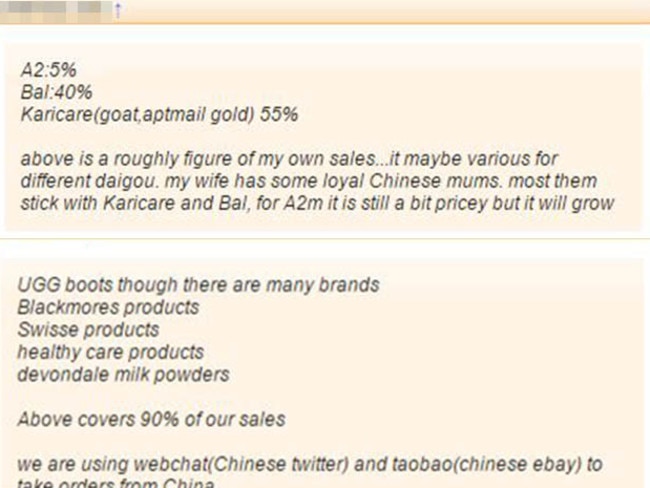 The purported daigou also shared a breakdown of the formula he sells, and revealed other products that are onsold to Chinese buyers.