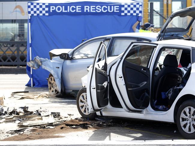 The crash that killed Jamal Choukri. Picture: NewsWire / John Appleyard